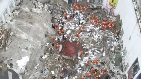 Detik-detik Gedung Gym di China Ambruk, Tiga Orang Siswa Tewas Usai Terperangkap Reruntuhan