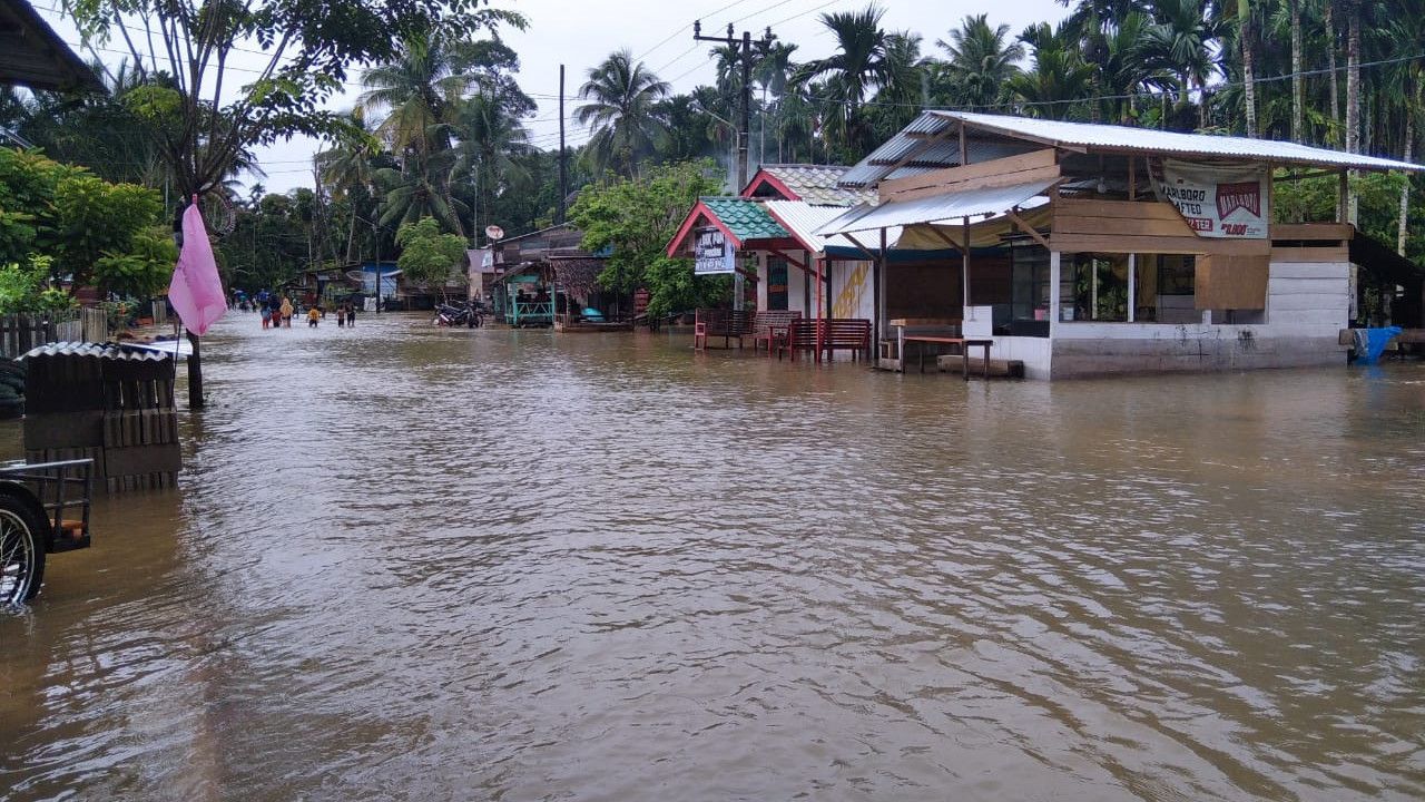 Penampakan Banjir di Aceh Jaya Meluas, Sebanyak 452 Jiwa Terdampak