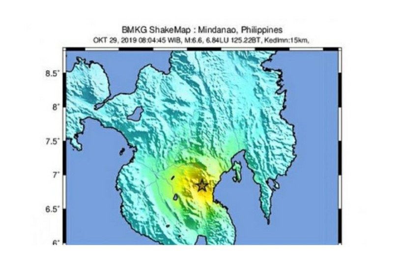Gempa Magnitudo 6,1 Guncang Mindanao Filipina