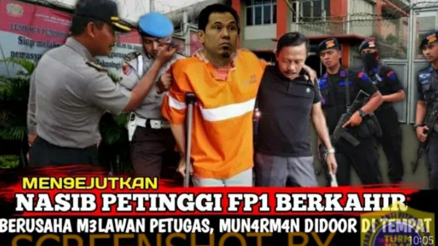 Polisi Tembak Kaki Munarman karena Berusaha Melawan Petugas? Cek Faktanya