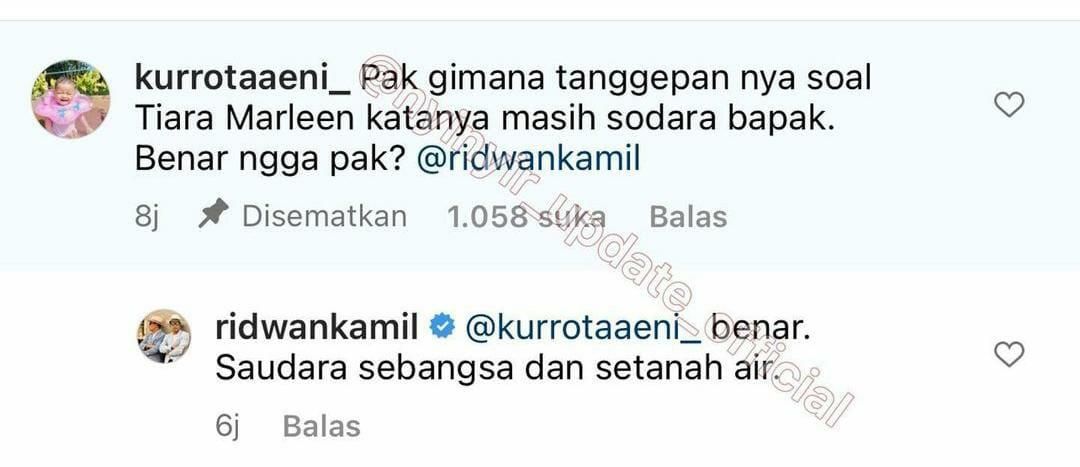 Jawaban Ridwan Kamil (Foto: Instagram/@nyinyir_update_official