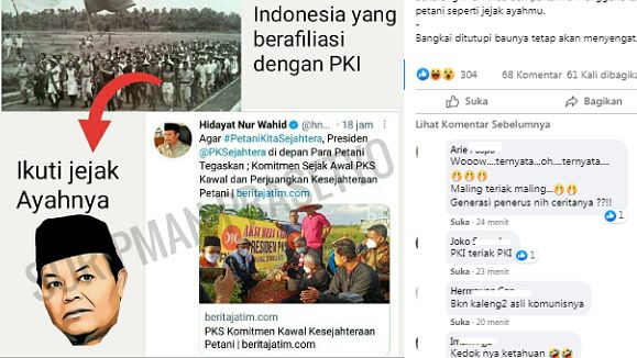 Ayah Hidayat Nur Wahid Anggota Barisan Tani Indonesia yang Berafiliasi PKI, Benarkah?