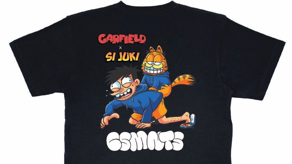 Bikin Gaya Lebih Fun dan Playful, Karakter Komik Garfield Kolaborasi dengan Si Juki