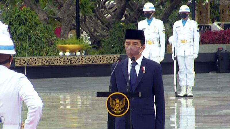 Rayakan Hari Pahlawan, Jokowi Singgung Krisis dan dan Pandemi: Bangsa Ini Kokoh Bagai Karang