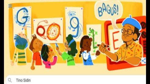 Hari Guru Nasional Ke-75, Google Doodle Tampilkan Tino Sidin