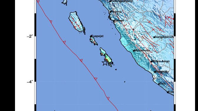 Gempa Kuat 2 Kali Guncang Mukomuko, BMKG: Dekat Titik Gempa Besar Mentawai M 7,7 2010 Silam