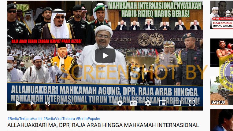 Heboh! Raja Arab Saudi hingga Mahkamah Internasional Turun Tangan Bebaskan Habib Rizieq, Benarkah?
