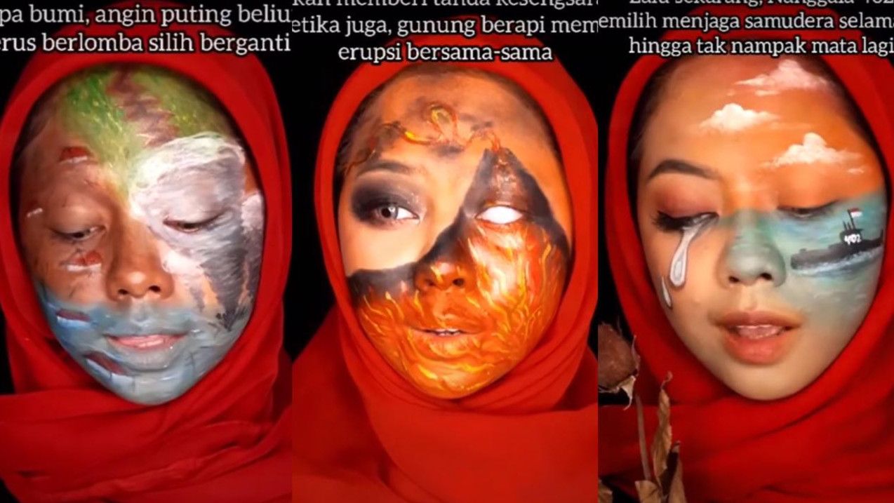 Pandemi, Sriwijaya Air hingga KRI Nanggala, Wanita Ini Lukis Wajah Deretan Bencana Indonesia yang Penuh Duka