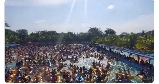 Viral, Video Kerumunan Orang Pesta di Kolam Renang Medan, Abaikan Pandemi COVID-19
