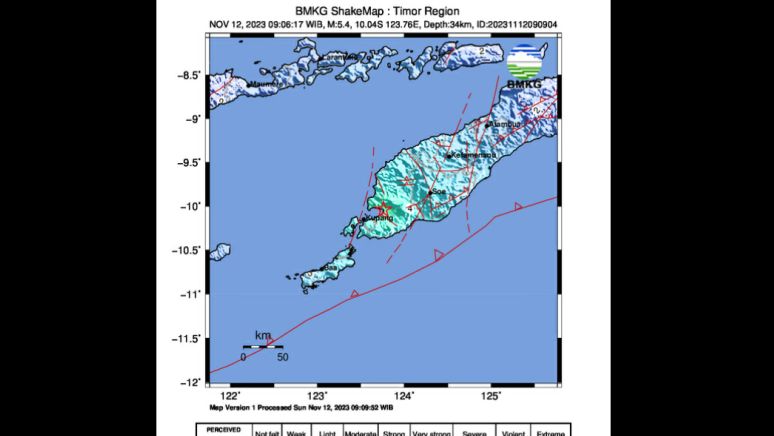 Gempa Magnitudo 5,4 Guncang Kupang, Sejumlah Bangunan Rusak