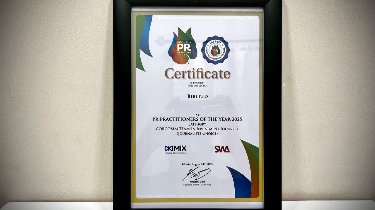 Tim Komunikasi Bibit Raih Penghargaan “PR Practitioners of the Year 2025”