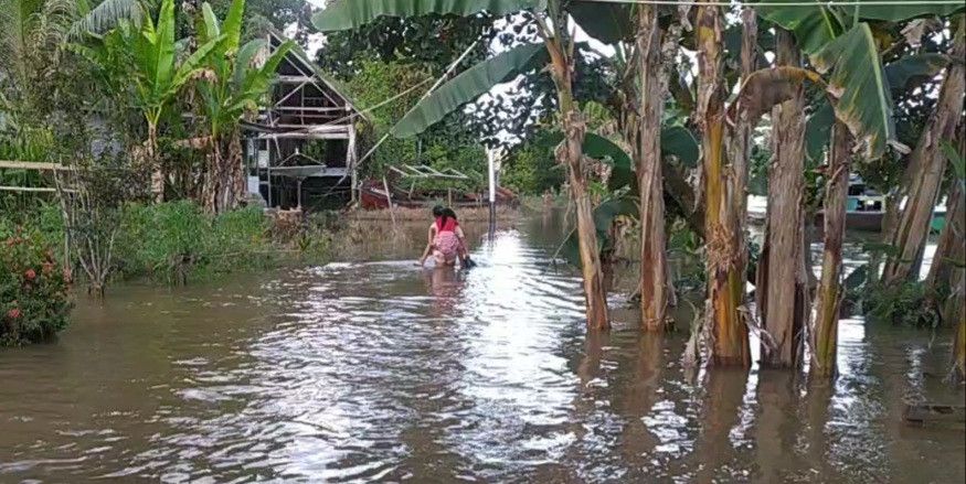 Banjir Masih Rendam Sebagian Wilayah Kabupaten Ogan Komering Ulu, 980 KK Terdampak