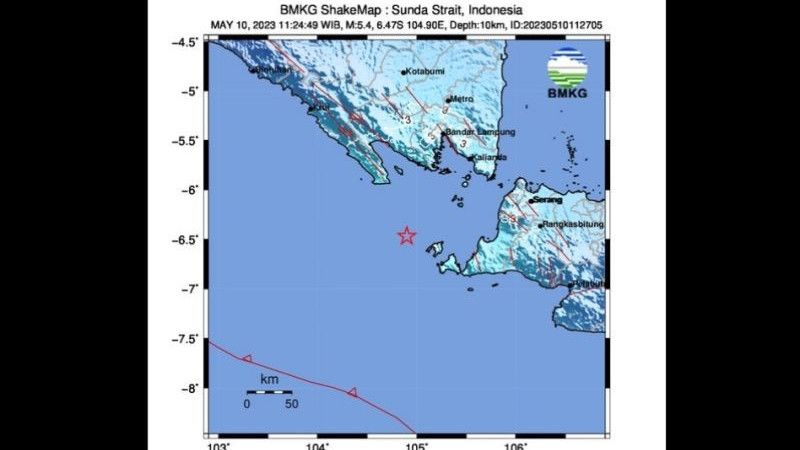 Wilayah Barat Laut Banten Diguncang Gempa Magnitudo 5,4
