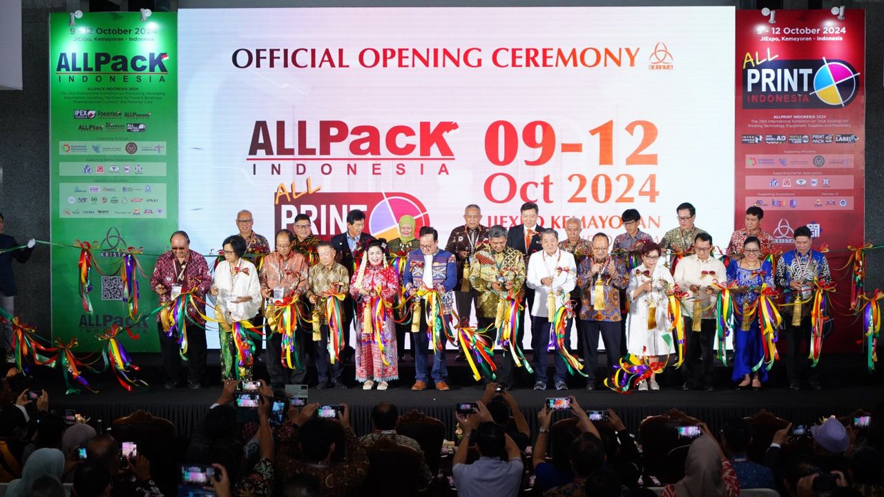 Pameran AllPack dan AllPrint Indonesia 2024 di JIExpo Kemayoran Jakpus Resmi Dibuka, Dtargetkan 80 Ribu Pengunjung