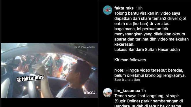 Viral Tiga Oknum TNI di Sulsel, Kroyok Sopir Taksi Online di Bandara Sultan Hasanuddin