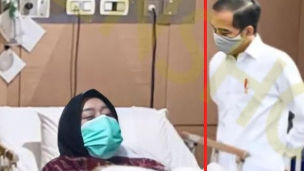 Presiden Jokowi Jenguk Lesti Kejora di Rumah Sakit Tanpa Kehadiran Rizky Billar, Benarkah?