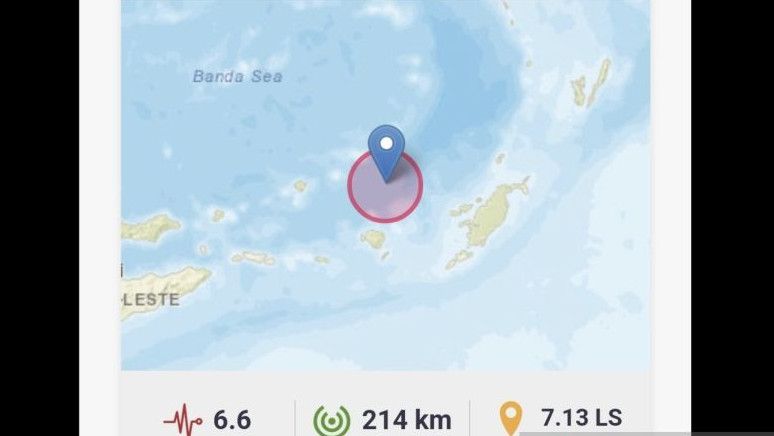 Gempa Magnitudo 6,6 di Kepulauan Tanimbar Maluku Tak Timbulkan Kerusakan
