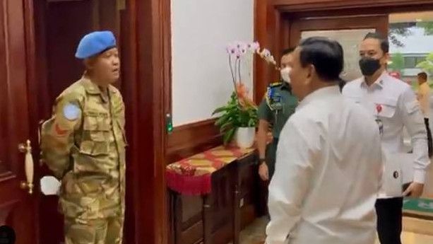 Menhan Prabowo Temui Sosok Koptu Hardius Rusman, Prajurit TNI yang Fasih 7 Bahasa Asing