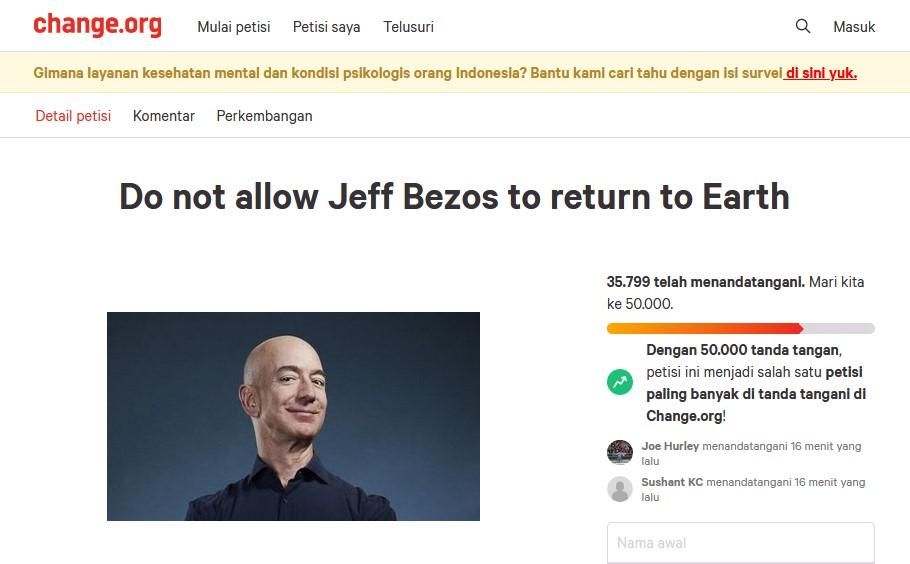 Petisi Jeff Bezos