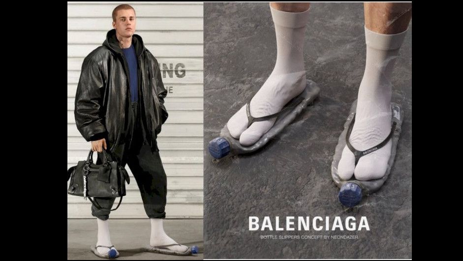 Dipakai Justin Bieber, Sandal Jepit Gembel Botol Air Mineral Bekas Balenciaga Dijual Rp13 Jutaan