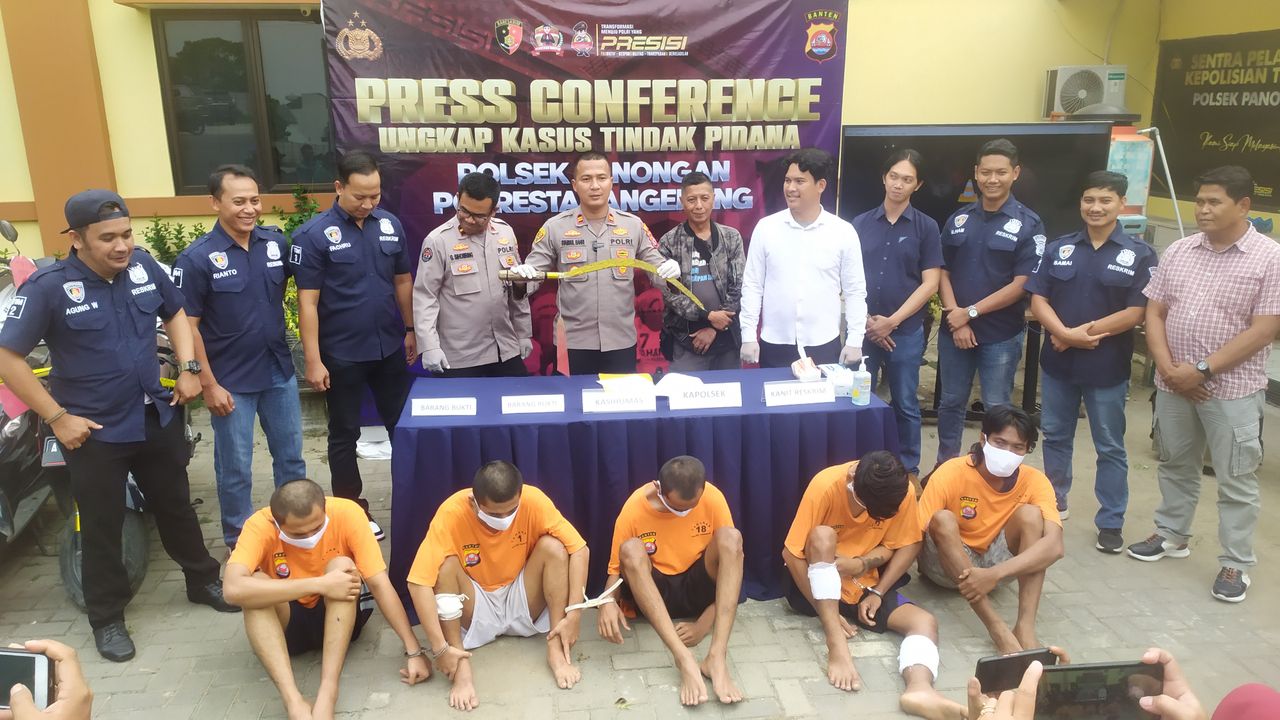 Polisi Tangkap 5 Pelaku Begal Sadis di Panongan Tangerang
