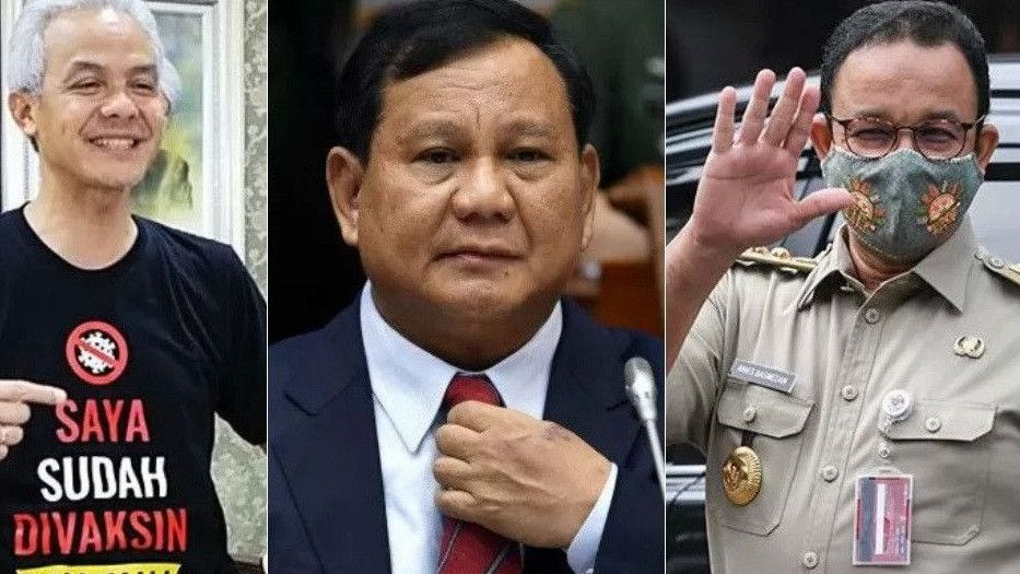 Survei Charta Politika: Pasca Deklarasi Elektabilitas Ganjar 36,6 Persen, Prabowo 33,2 Persen, dan Anies 23 Persen