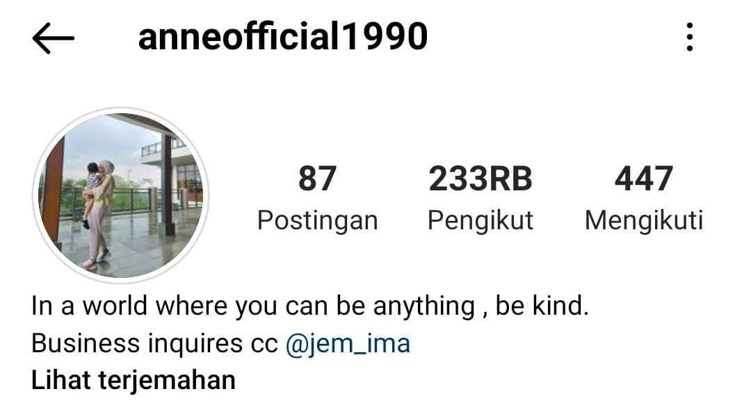 Instagram Putri Anne (Foto: Instagram/@anneofficial1990)