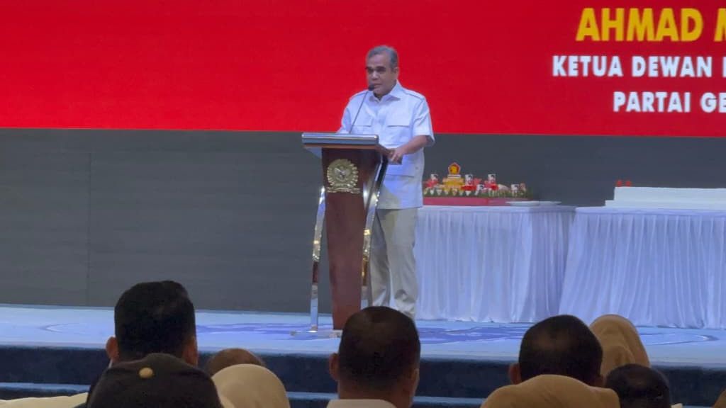 Hadir di Hut ke-18 Gerindra, Muzani Serukan Prabowo Dua Periode: Dukung Terus!