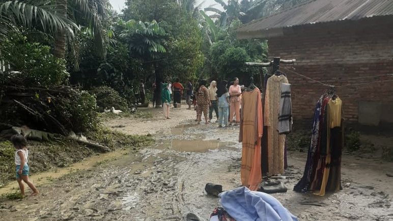 Sungai Merbau Meluap, Rendam 5 Desa di Labuhan Batu Sumatera Utara