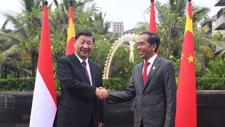 Jokowi dan Xi Jinping Nonton Bareng Uji Coba Kereta Cepat Jakarta-Bandung dari Bali
