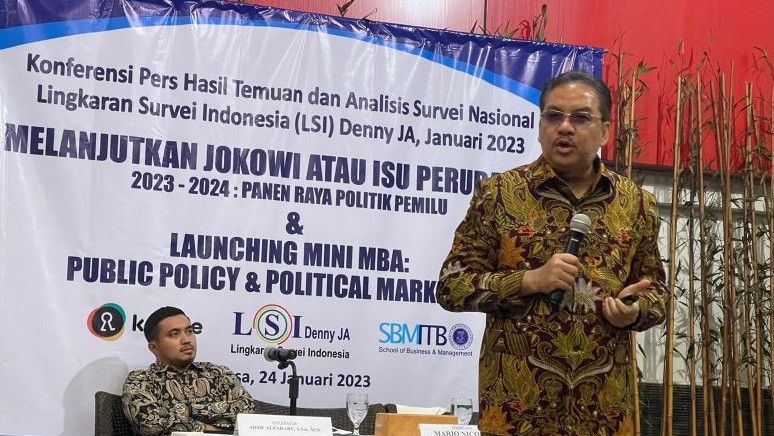 LSI Denny JA Sebut Isu Pilpres 2024 yang Paling Panas soal Lanjutkan Legacy Jokowi atau Perubahan