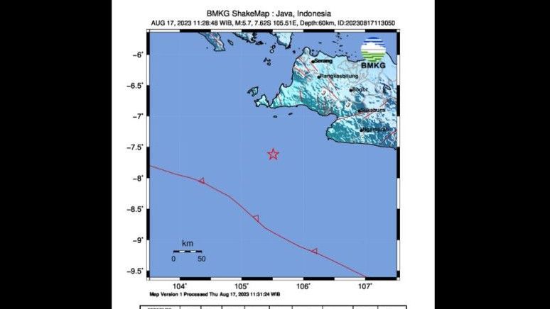 Gempa M5,7 Guncang Wilayah Barat Daya Muara Binuangeun Banten, BMKG Langsung Beri Imbauan