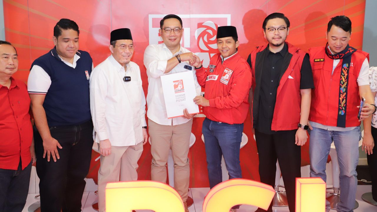 PSI Resmi Usung Ridwan Kamil-Suswono di Pilgub Jakarta 2024