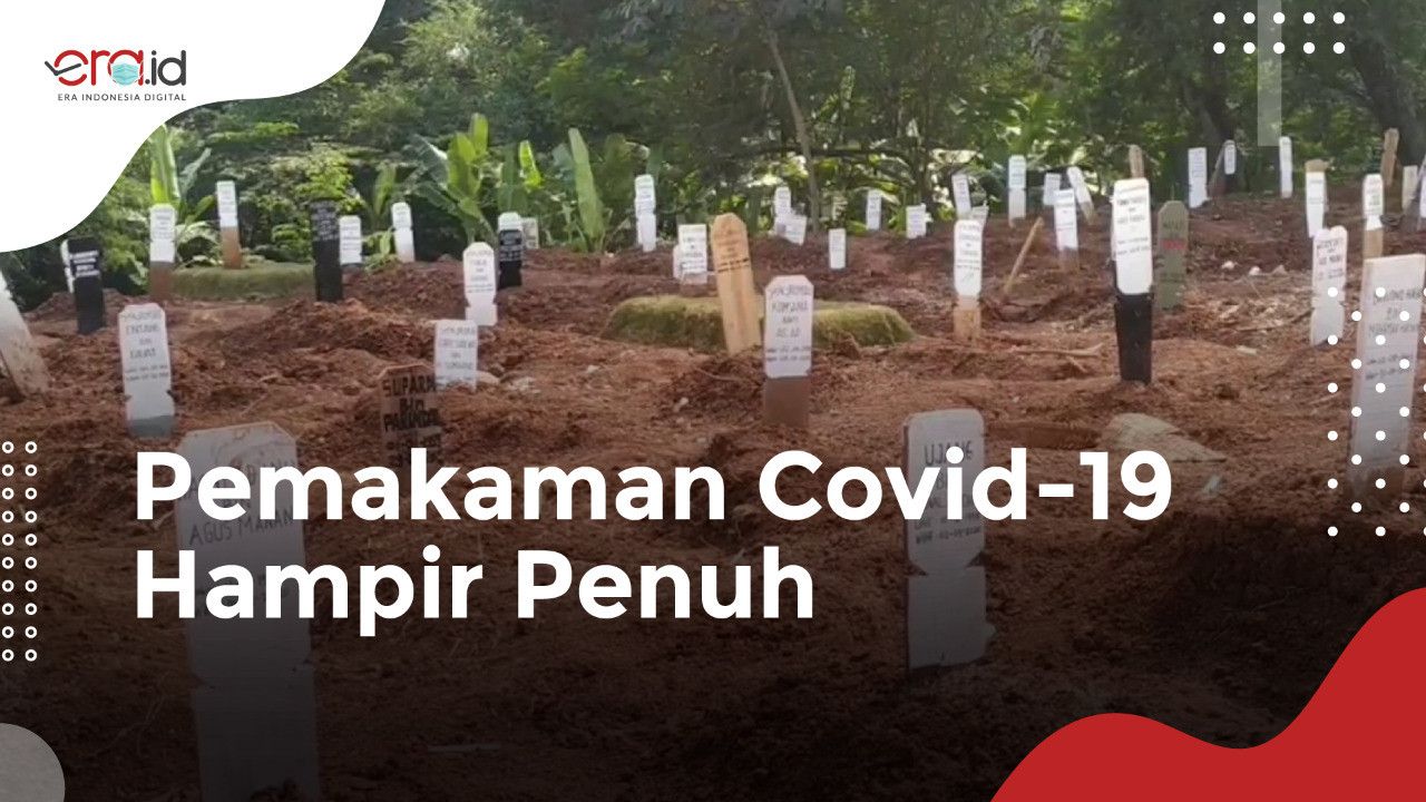 Melihat Makam COVID-19 di TPU Pondok Rangon yang Hampir Penuh