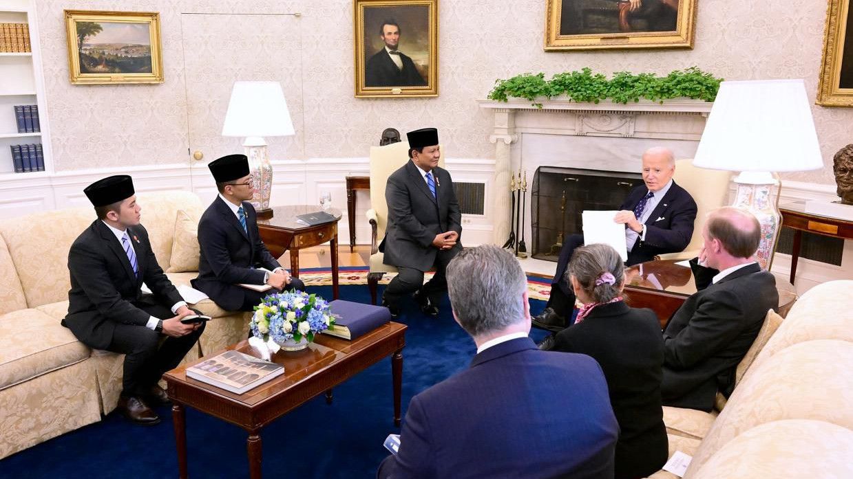 Presiden Prabowo Beretmu Presiden Joe Biden di Gedung Putih, Bahasa Konflik di Gaza hingga Laut Cina Selatan