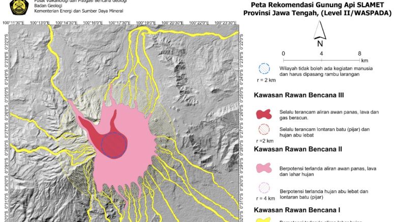 PVMBG Rekam 2.096 Kali Gempa Embusan di Gunung Slamet, Berpotensi Hasilkan Lontaran Material Pijar