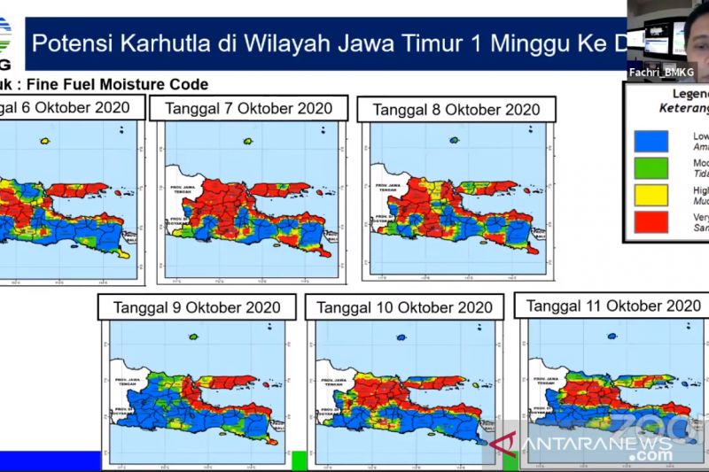 BMKG Peringatkan Potensi Karhutla di Pulau Jawa Sepekan ke Depan