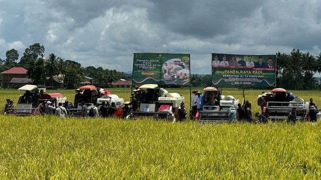 Pemprov Sulsel Sukses Panen Raya dengan Gerakan Swasembada Pangan Kementan