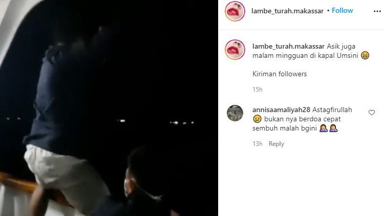 Asyik! Warga yang Diduga Diisolasi di Kapal Covid-19 Makassar Joget Dangdut dan Tak Bermasker