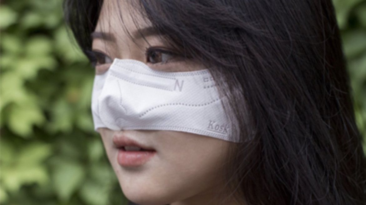 Viral! Inovasi Masker Hidung di Korea Selatan, Dipakai Saat Makan dan Minum di Luar Ruangan