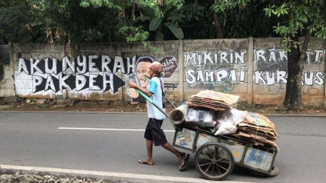 Mural Mirip Jokowi dan 'Mikirin Rakyat Sampai Kurus' Viral, Satpol PP Jagakarsa: Dihapus