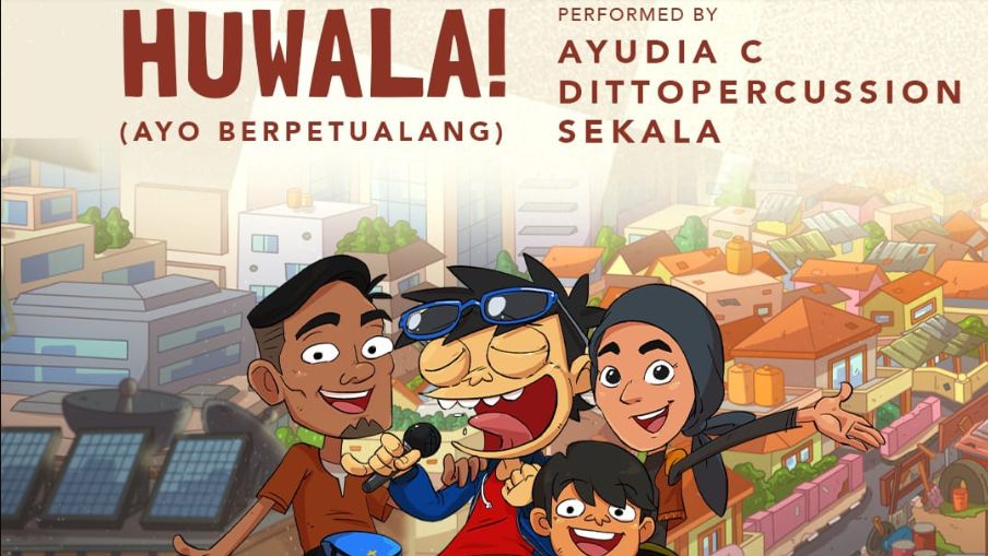 Ditto Percussion Bersama Ayudia dan Sekala Nyanyikan Soundtrack Film Si Juki The Movie: Harta Pulau Monyet