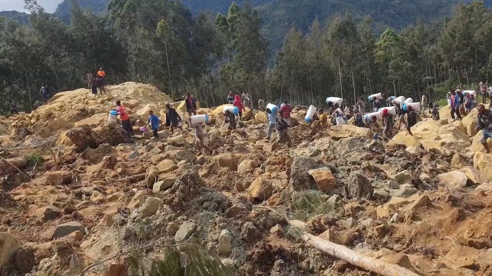 Longsor Landa Papua Nugini, Ratusan Orang Diduga Tewas Akibat Tertimbun