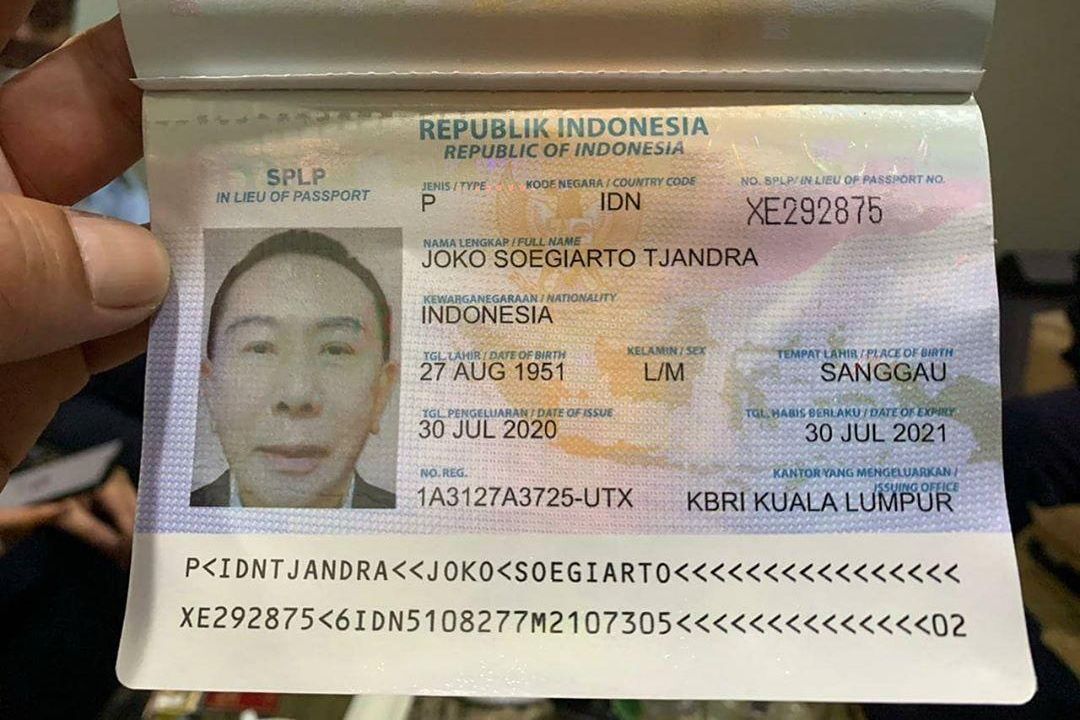 Foto paspor palsu Djoko Tjandra