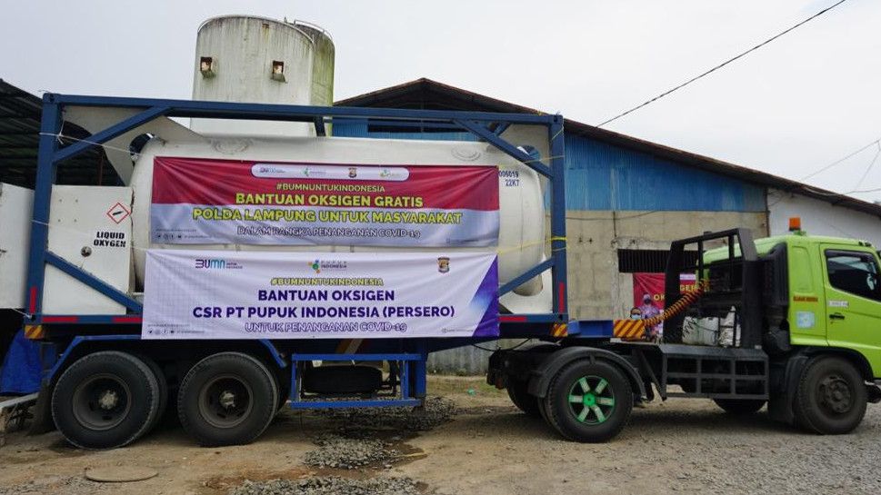 Pupuk Indonesia Salurkan Bantuan 286 Ton Oksigen
