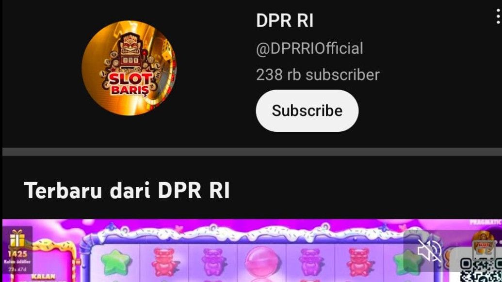 Viral Akun YouTube DPR RI Diretas dan Unggah Live Judi Online