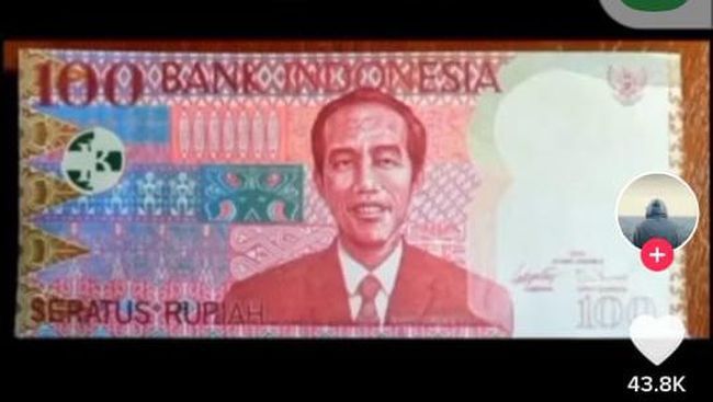 Viral! Gantikan Uang Lama, Beredar Uang Kertas Baru Pecahan Rp100 Ribu Bergambar Presiden Jokowi, Cek Faktanya