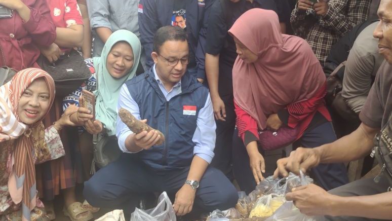 Anies Serap Aspirasi dari Para Pedagang di Pasar Natar Lampung, Pedagang Langsung Curhat Soal Ini