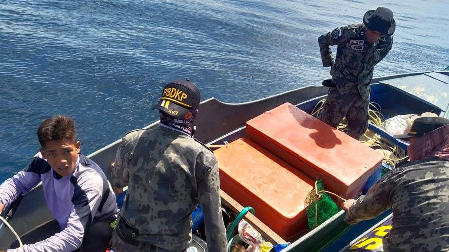 Berani Banget, Nelayan Malaysia Lakukan Pengeboman Ikan di Laut Sulawesi, Penangkapan Sempat Diwarnai Aksi Kejar-kejaran