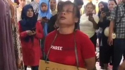 Buntut Emak-Emak Diduga Maling Tas Diarak Keliling Pasar di Kota Medan, Petugas Pengamanan Minta Maaf